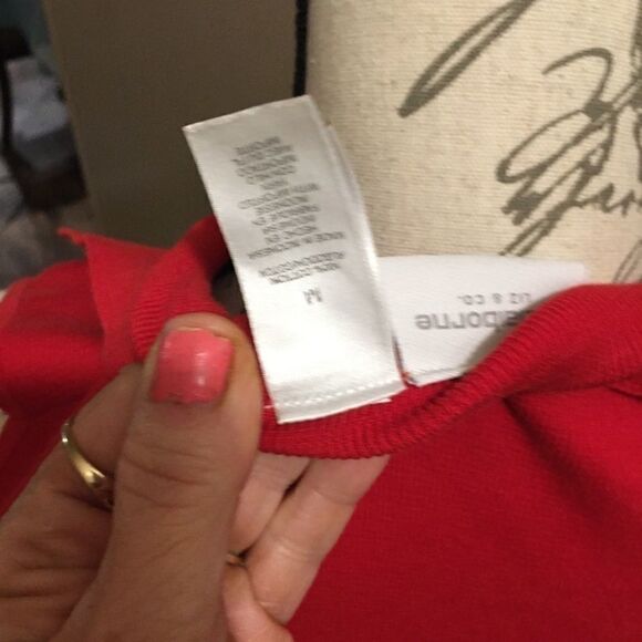 Liz Claiborne knit top size medium red Sleevless - Picture 8 of 9